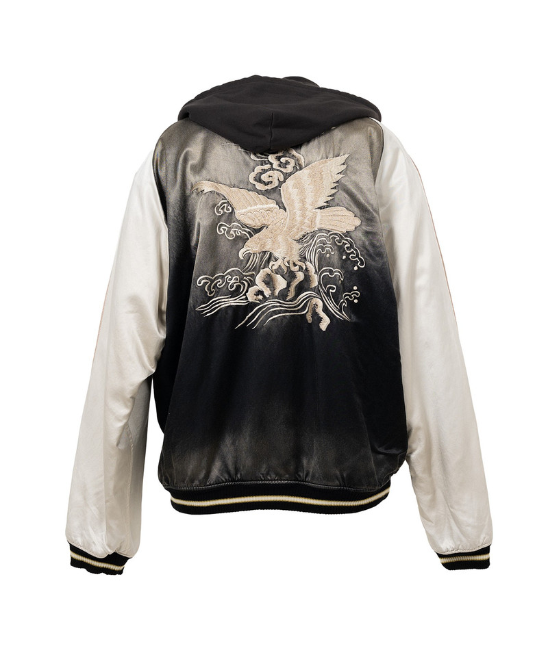 Reversible Hoodie Layered Souvenir Jacket 26