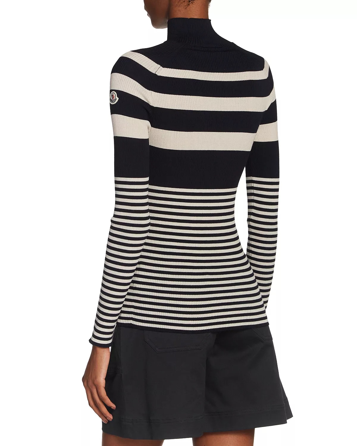 Striped Mock Neck Sweater - 3