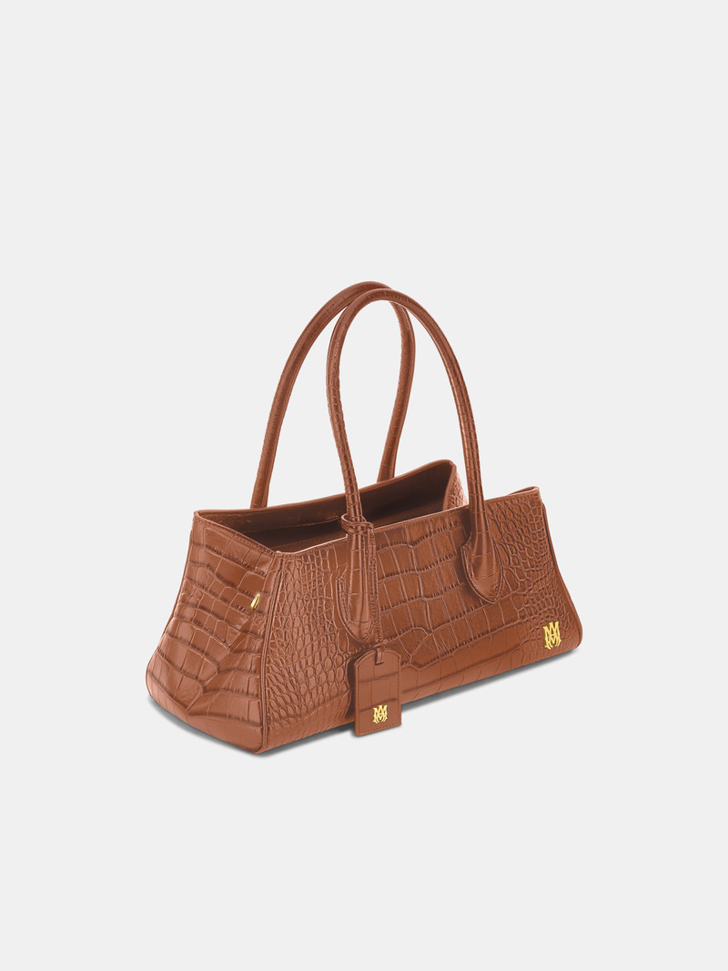 WOMEN'S EMBOSSED CROC HONEY 40 SHOULDER 3