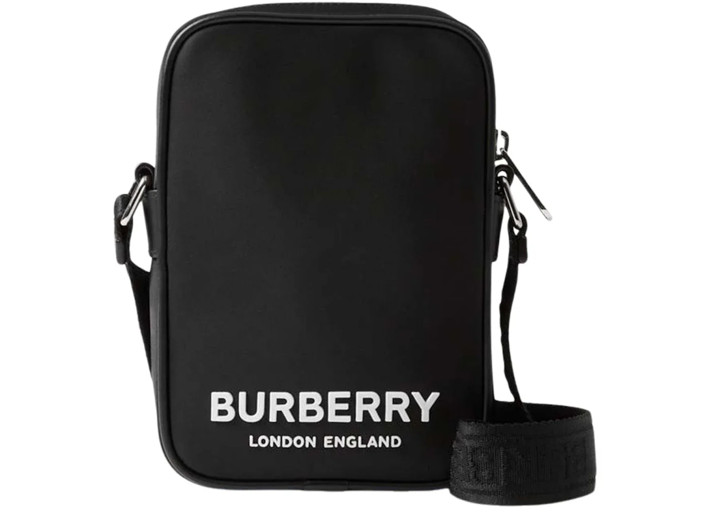 Burberry Logo Print Vertical Paddy Bag Black - 1