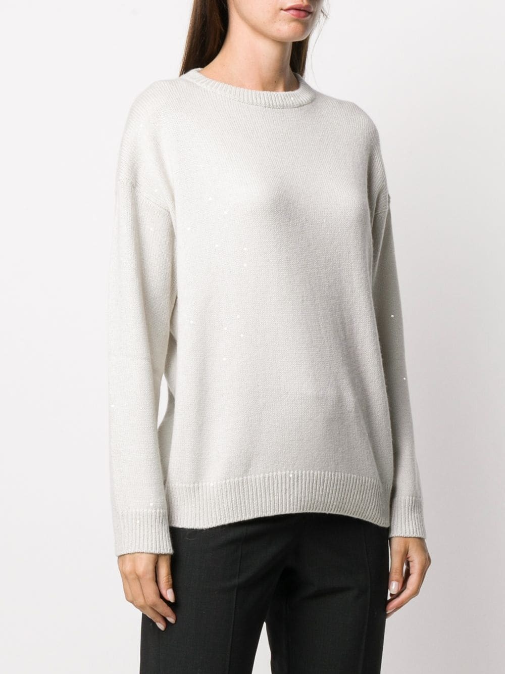 long sleeved ribbed knit jumper - 3