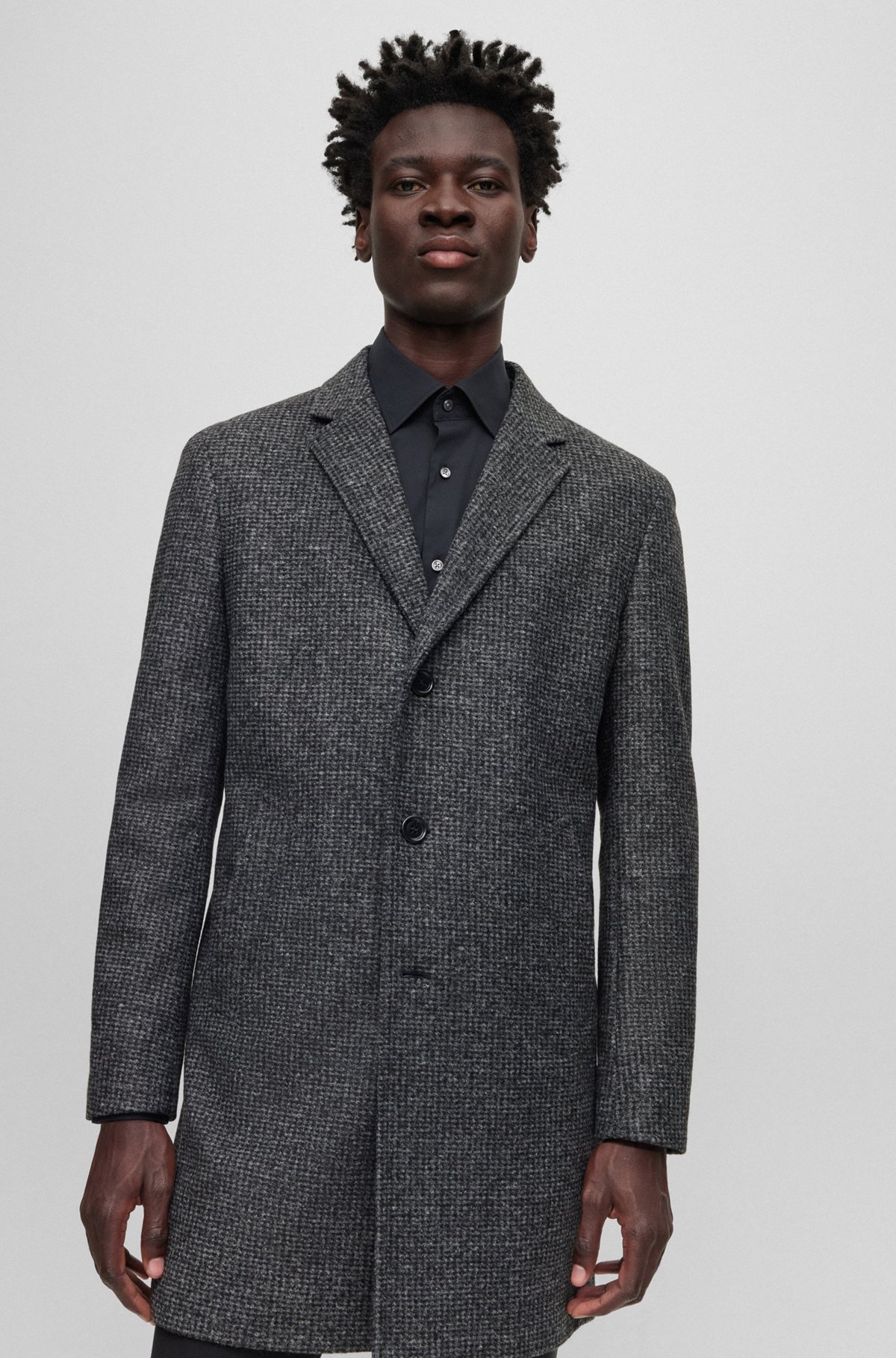 SLIM-FIT PATTERNED COAT WITH ZIP-UP INNER - 6