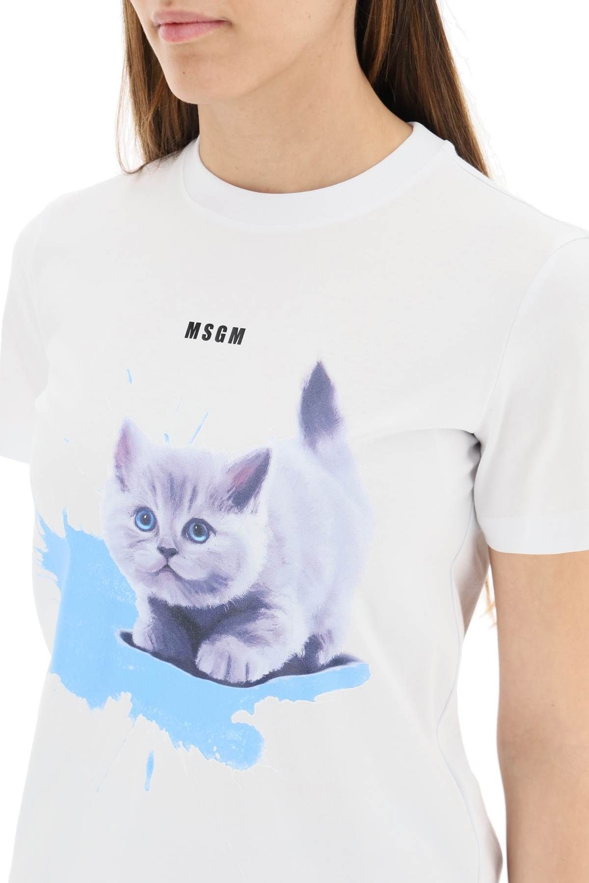 CAT PRINT T-SHIRT - 5