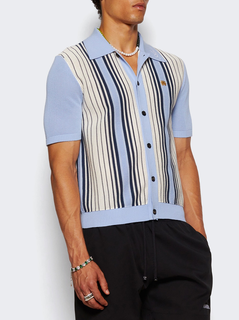 Script Stripe Shirt Ashley Blue - 2