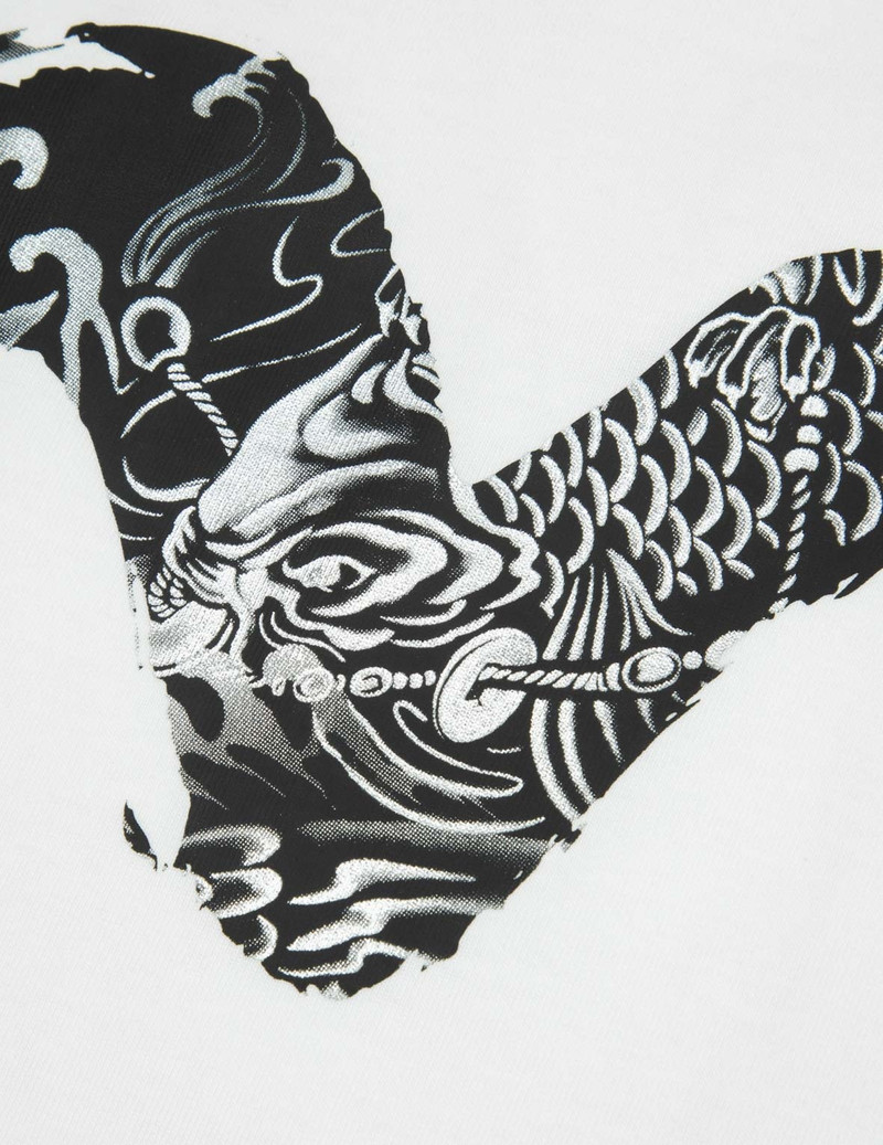 MULTI-POCKET PRINT AND SEAGULL BRUSHSTROKE DAICOCK PRINT RELAX FIT T-SHIRT 7