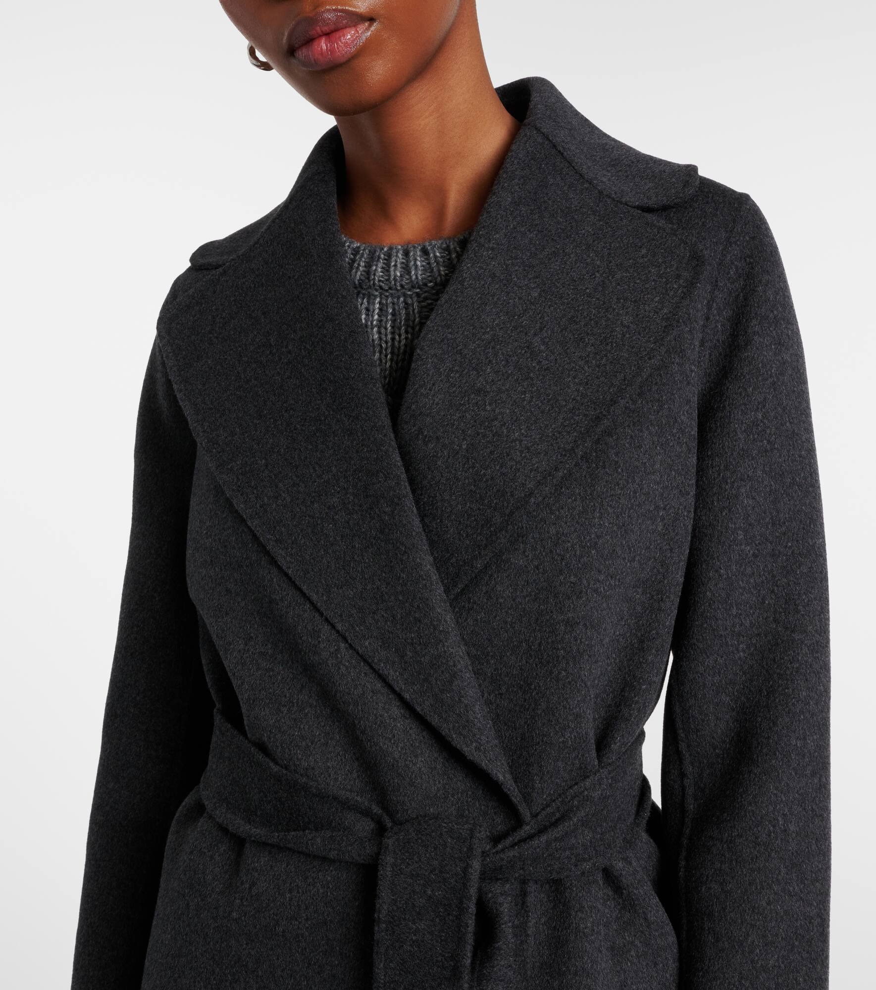Poldo virgin wool wrap coat - 4