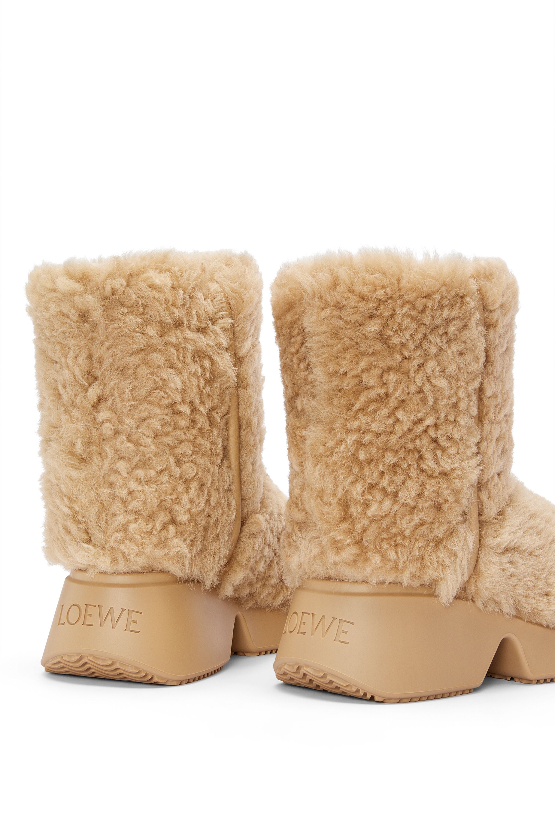 Wedge boot in shearling - 4