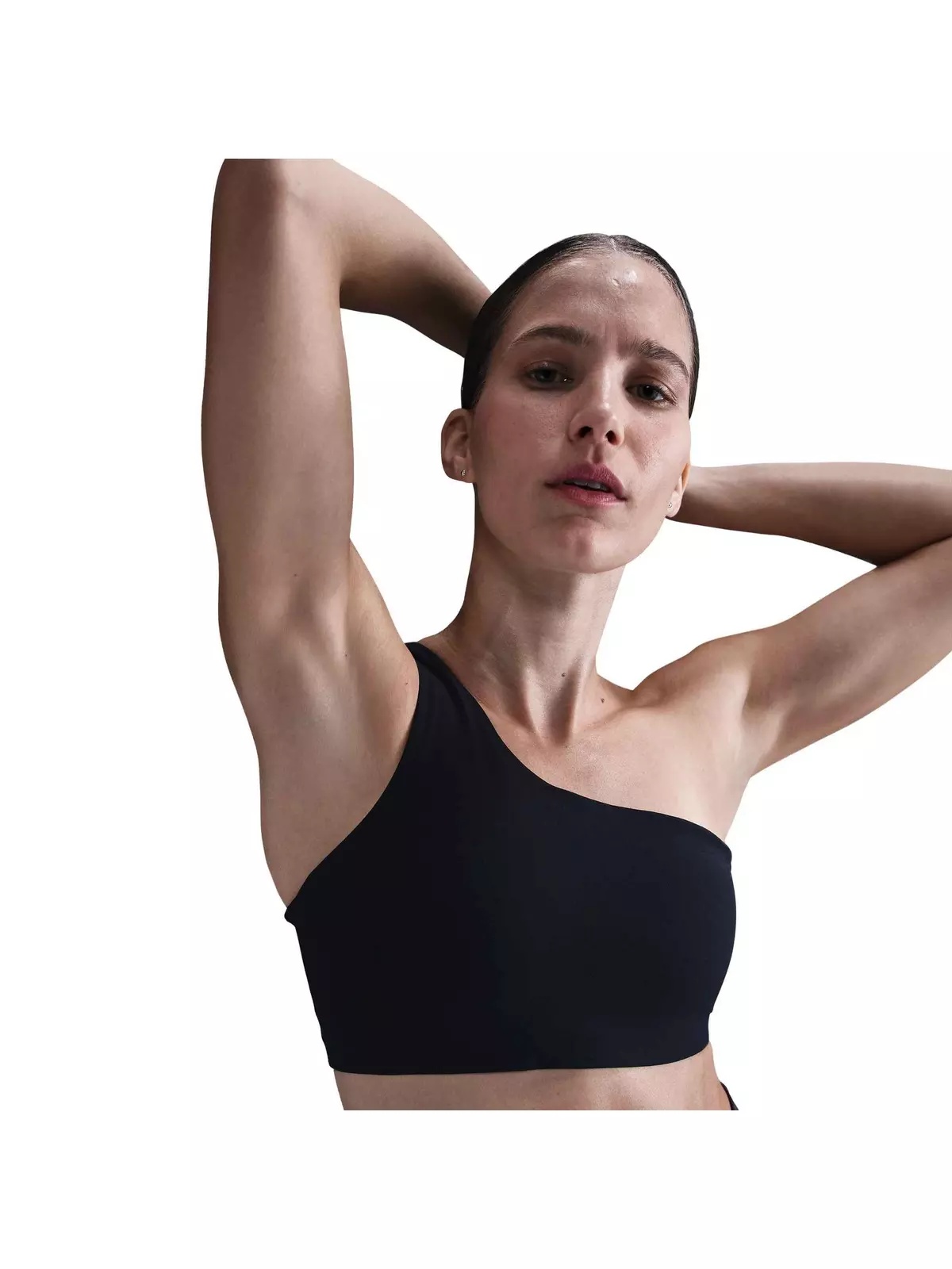 Women's Zenvy Asym Light-Support Padded Sports Bra -Black - 3