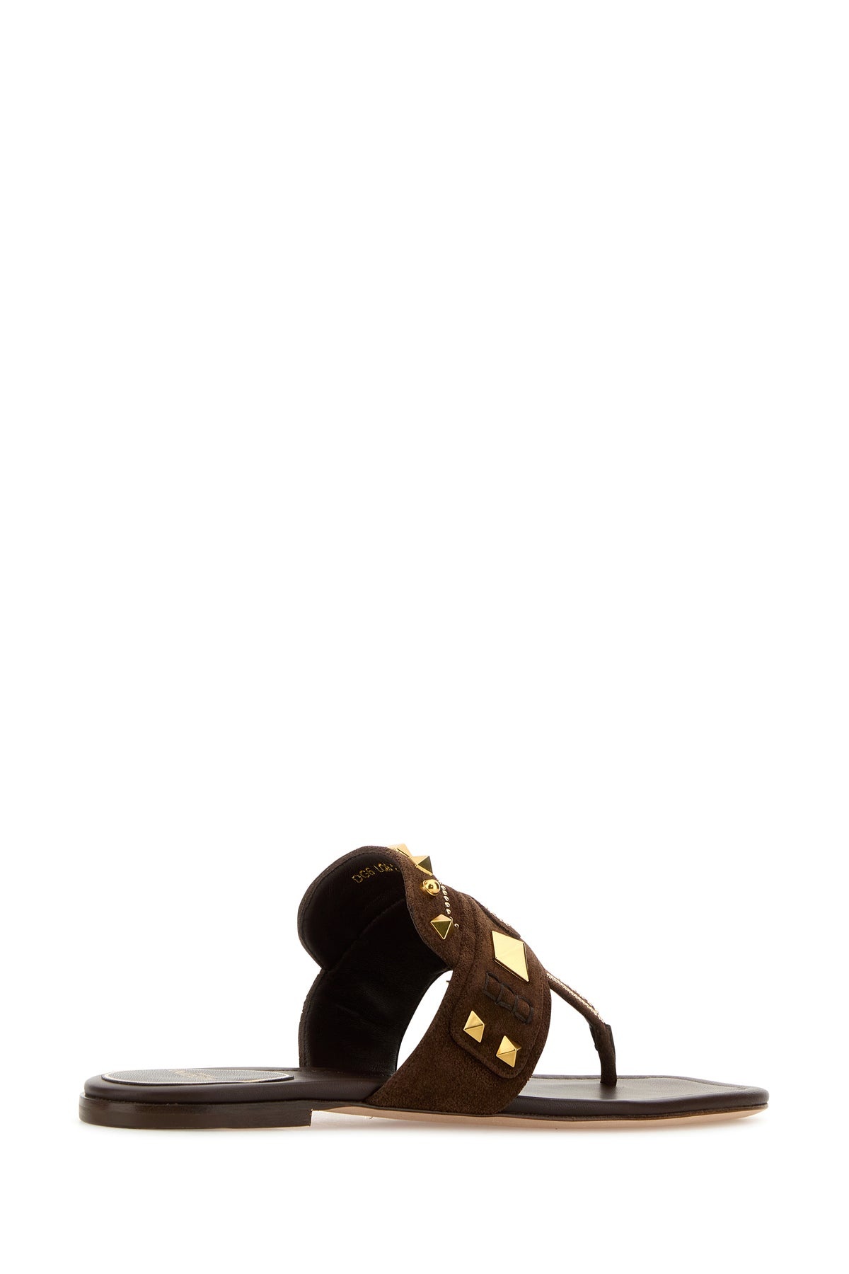 Brown suede Plaster Caster thong slippers - 3