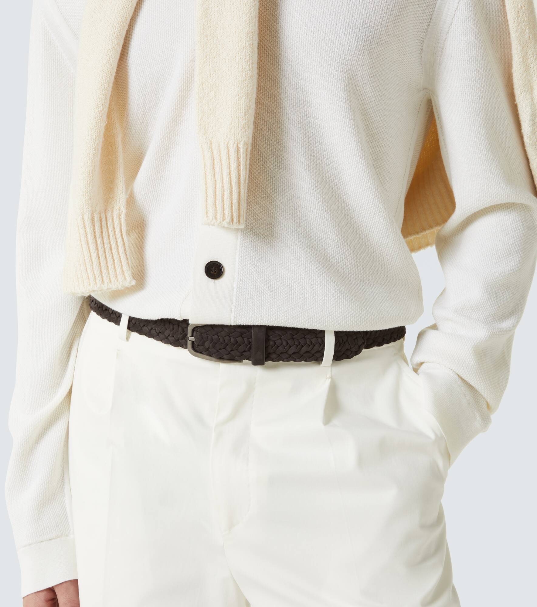 Braided leather belt - 3