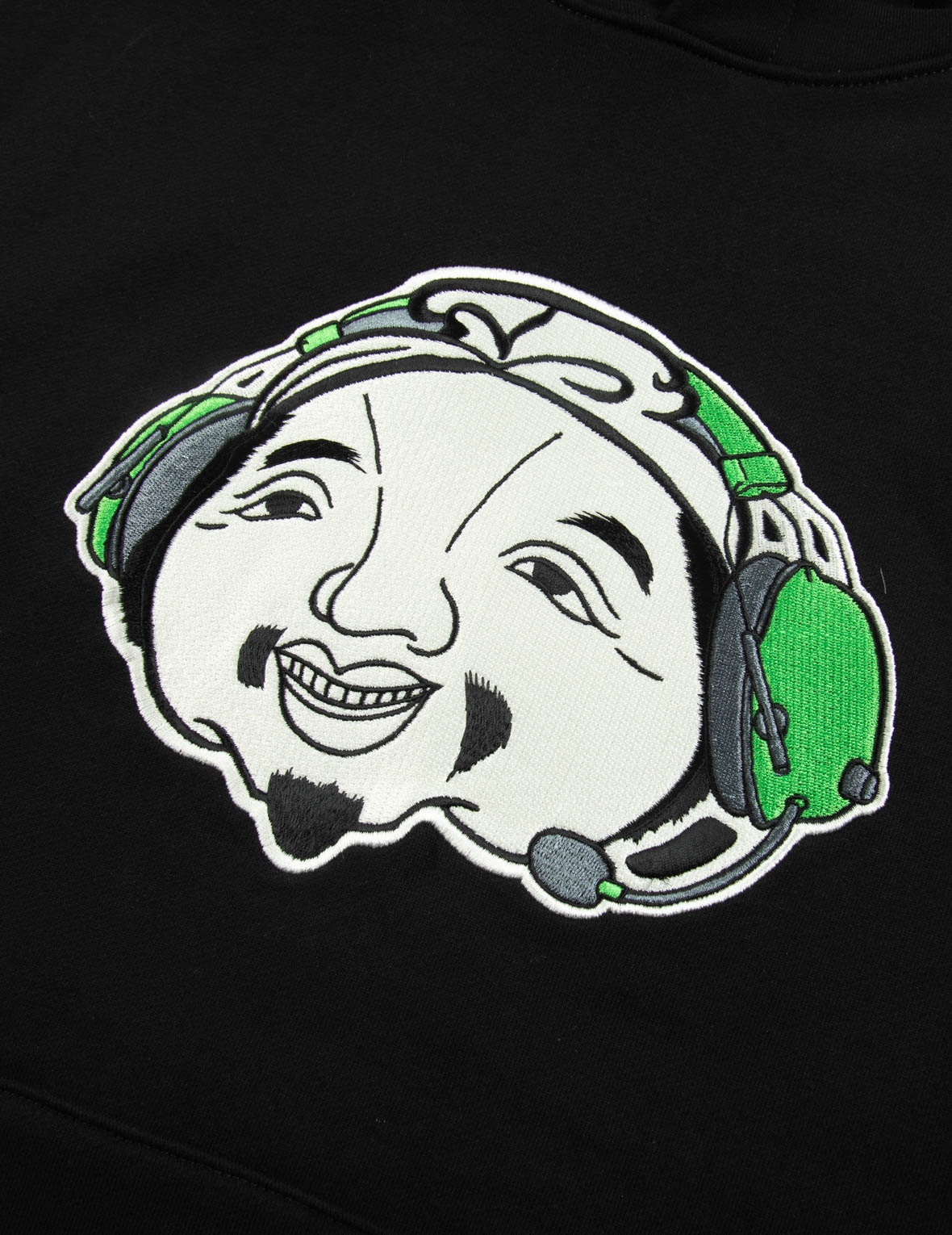 RAZER X EVISU GODHEAD AND SLOGAN EMBROIDERY HOODIE - 7