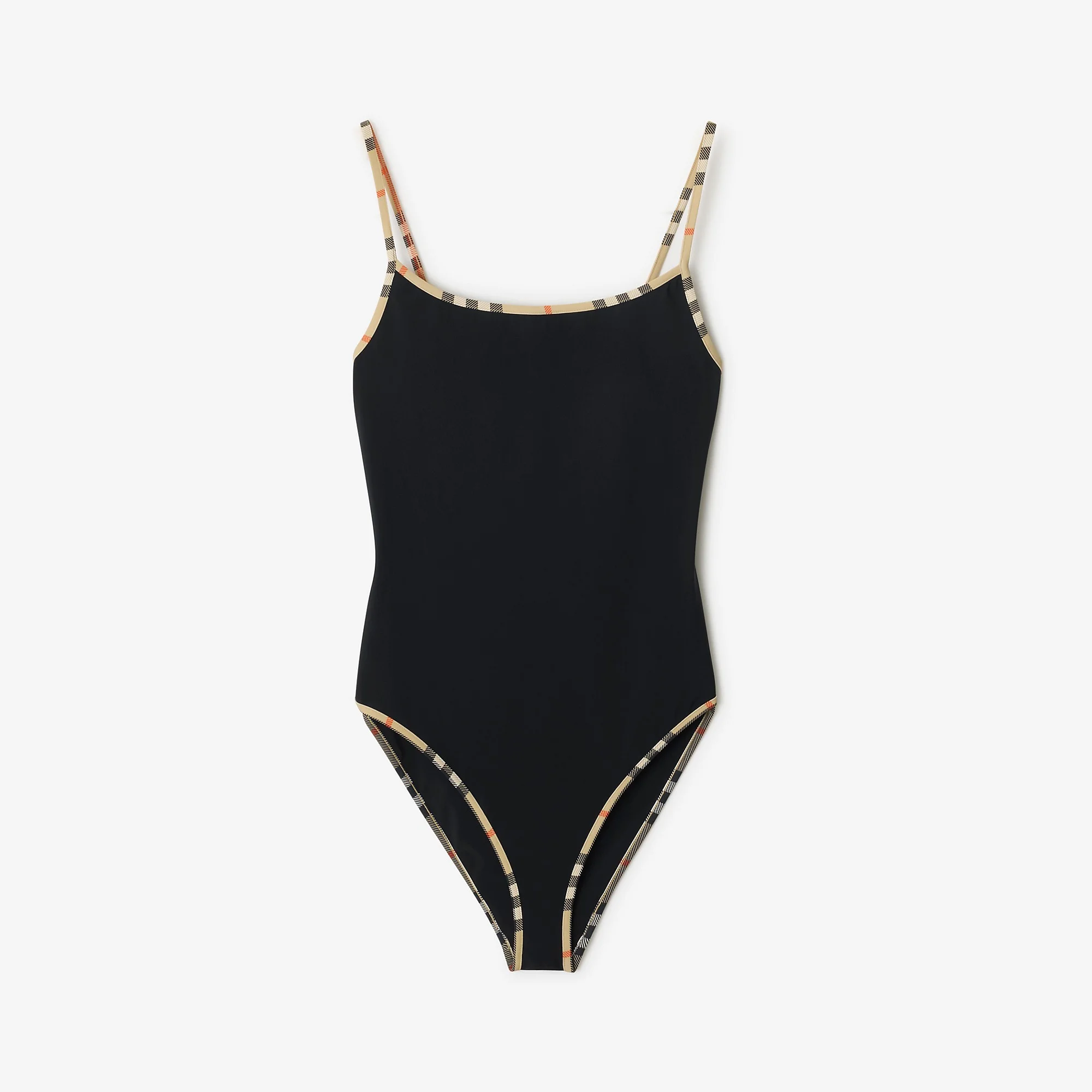 Check Trim Swimsuit - 1