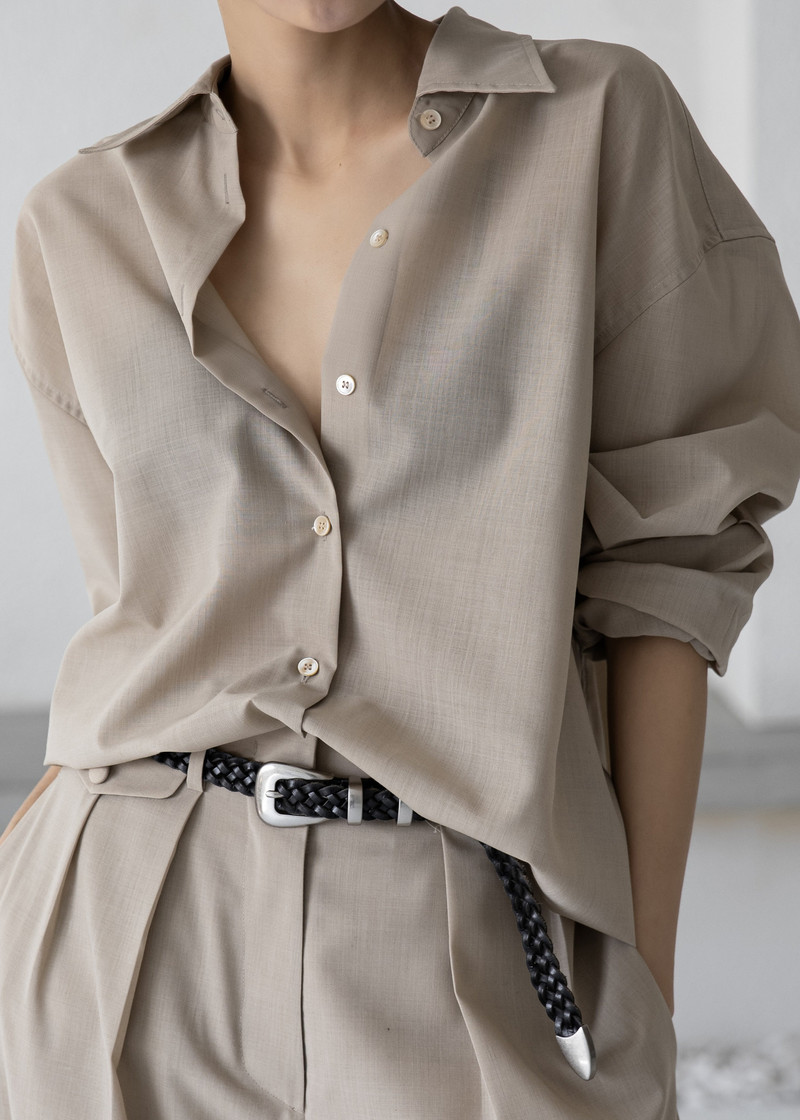 Meslay Sheer Shirt - Beige 1