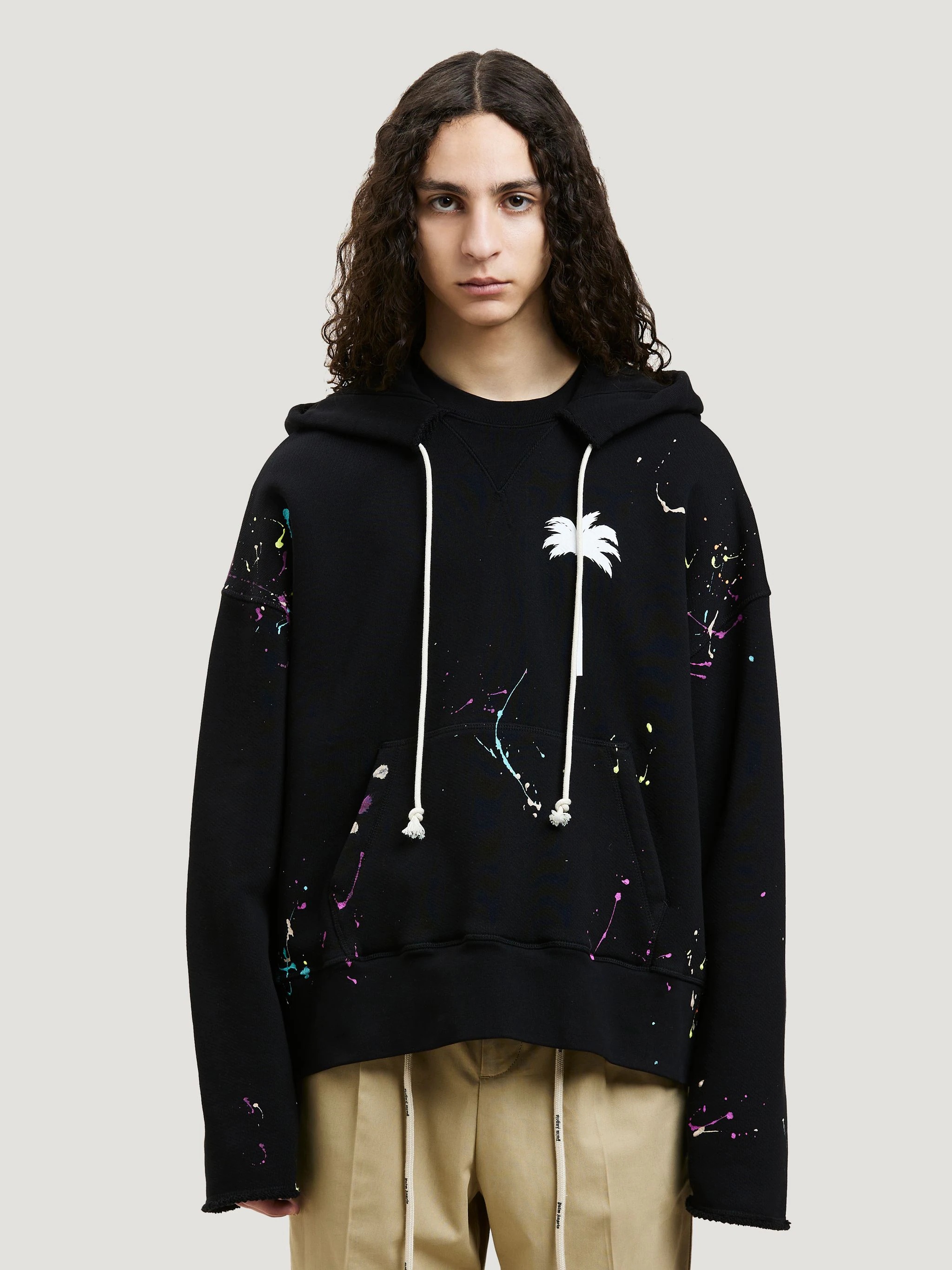 PAINTED PALM TREE HOODED SWEATSHIRT - 3