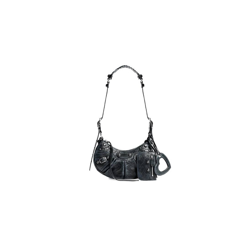 Women's Le Cagole Xs Shoulder Bag Dirty Effect in Black 1