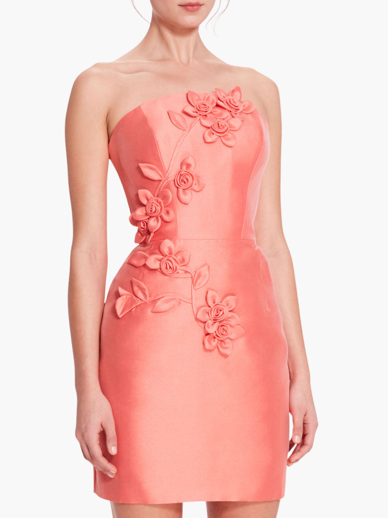 FLORAL MIKADO MINI DRESS 4