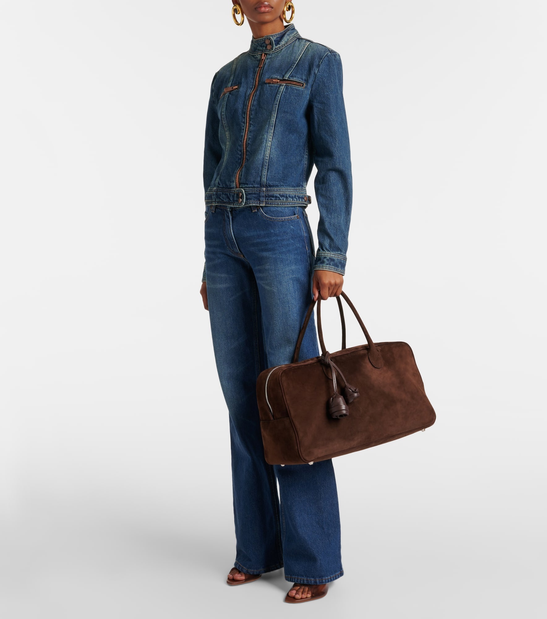 Brigitte Large suede duffel bag - 5