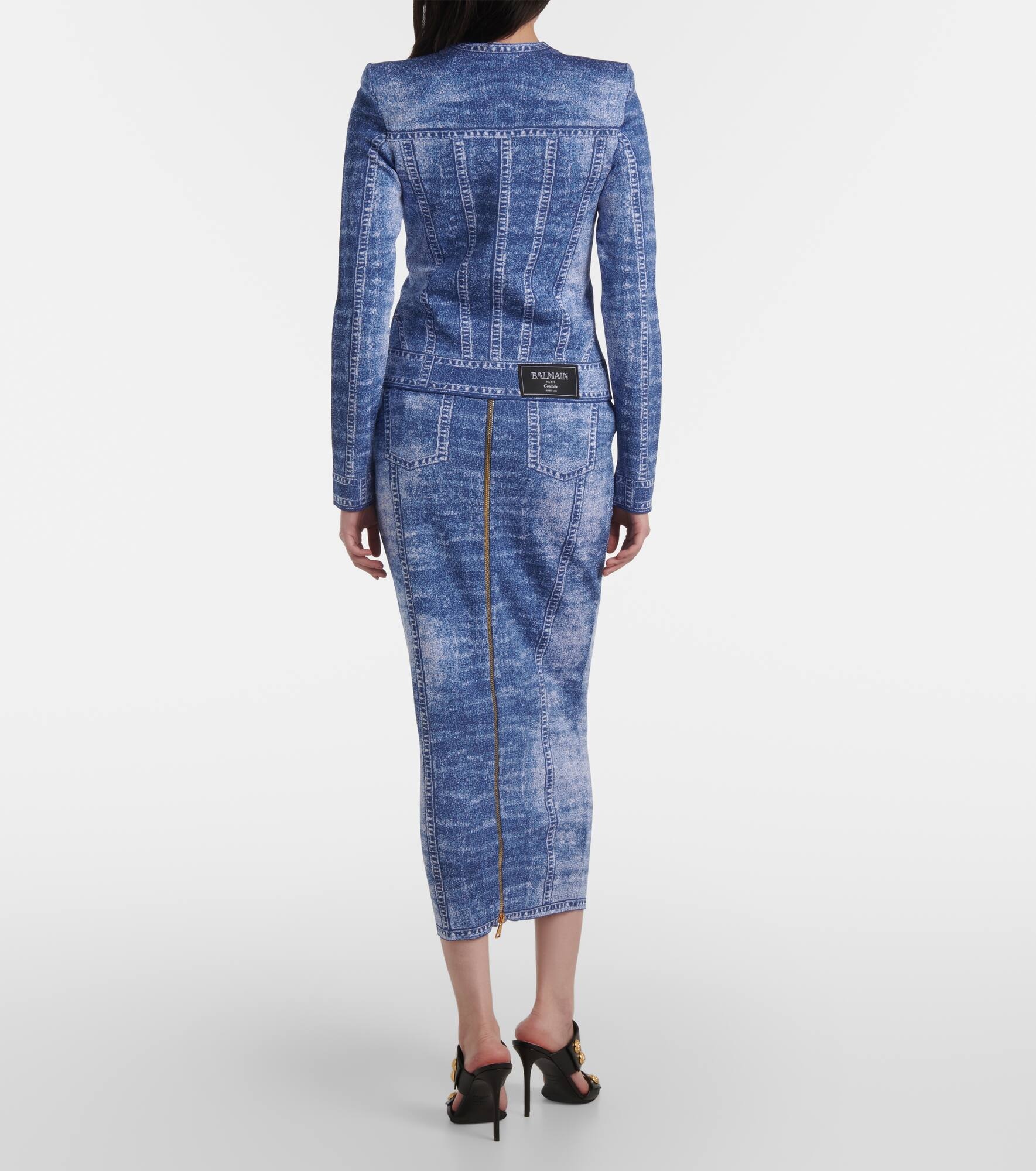 Trompe l'oeil jacquard cardigan - 3