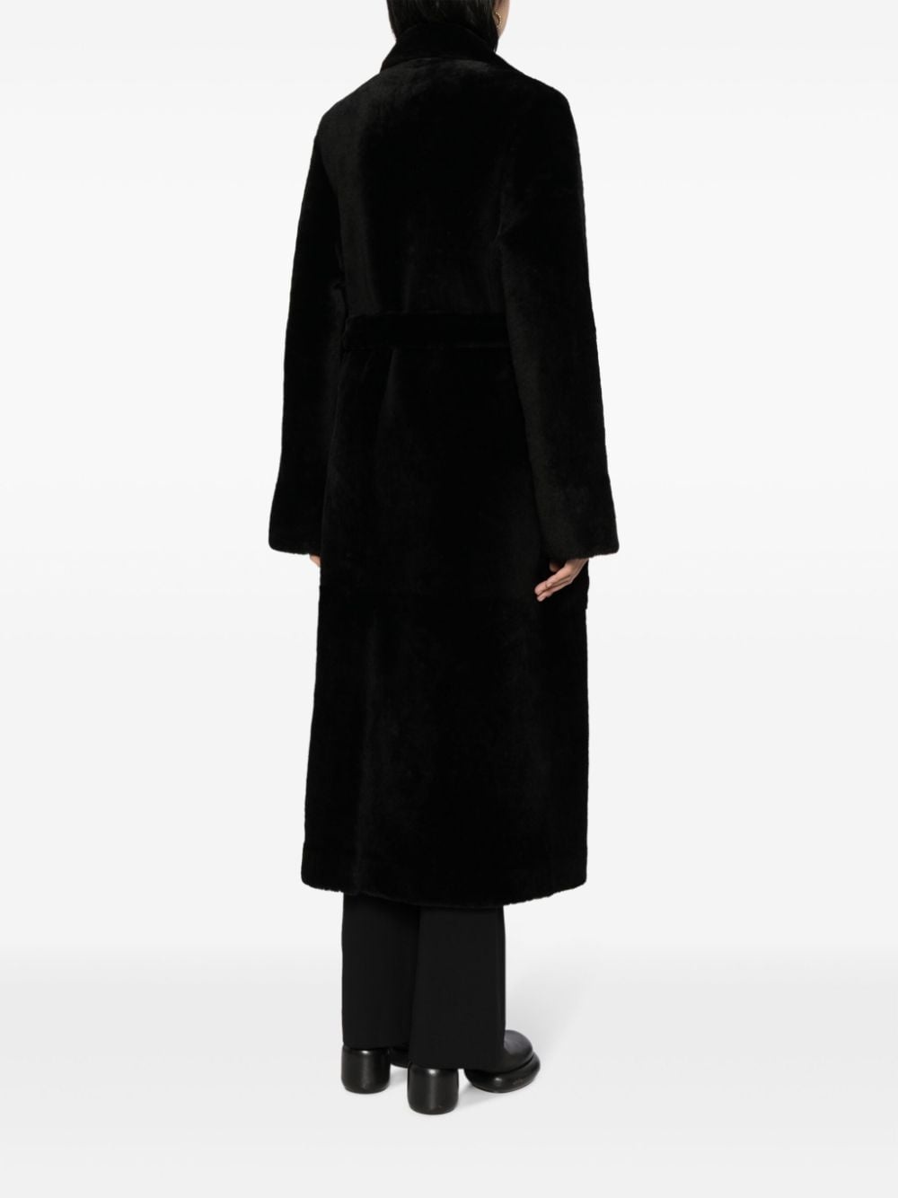 reversible shearling coat - 4