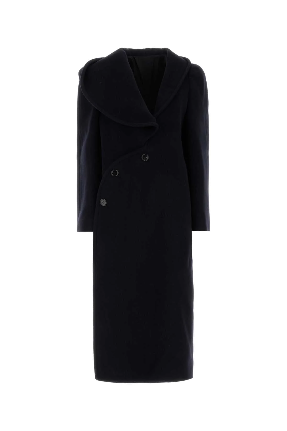 Alaia Women Midnight Blue Wool Coat - 1
