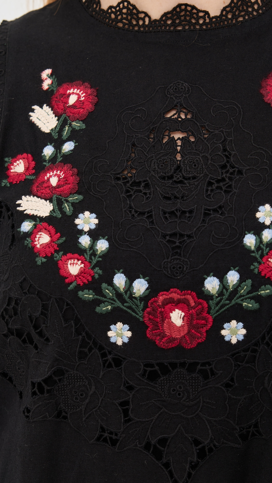Rosaline Embroidery Midi Dress - 5