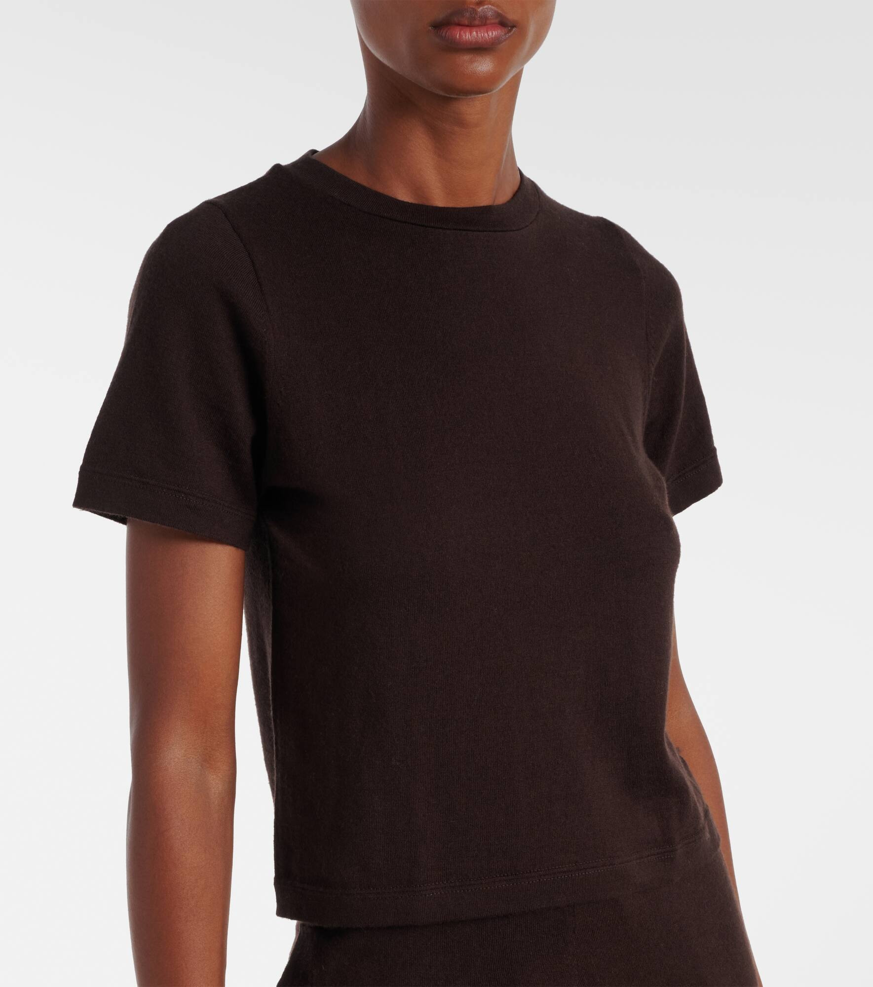 Tina cotton and cashmere T-shirt - 5