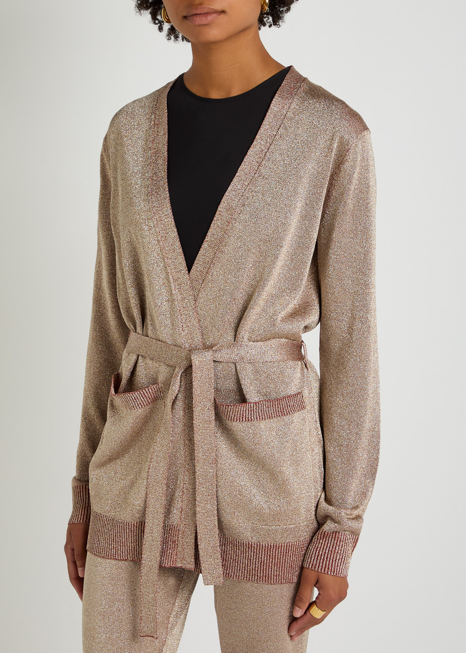 Missoni Belted Lamé-knit Cardigan - 2