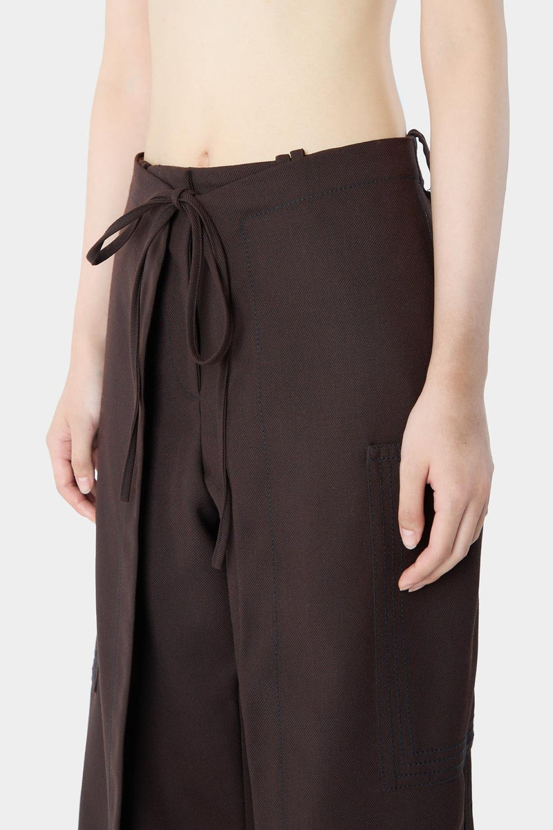 LONG PANEL PANTS / burnt aubergine 4