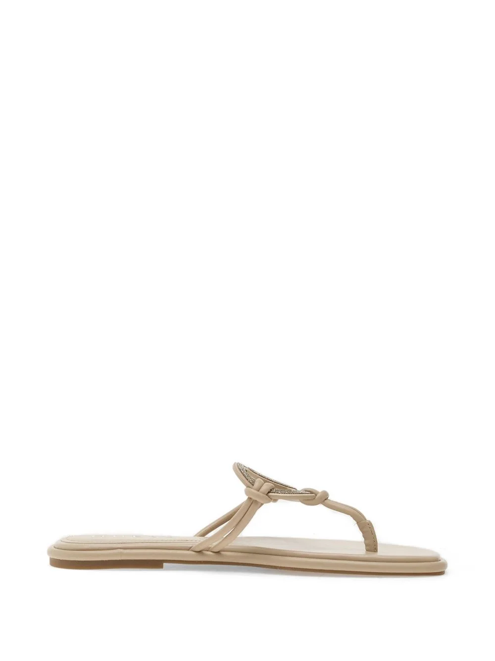 crystal-embellished logo-plaque sandals - 1