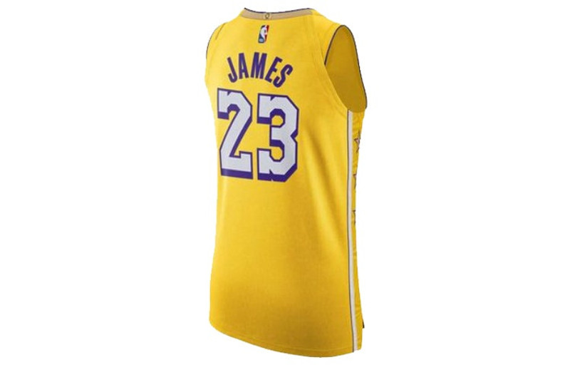 Nike Nike NBA City limited Jersey AU Player Edition 2019-2020 Los Angeles Lakers LeBron James Yellow AV45 outlook