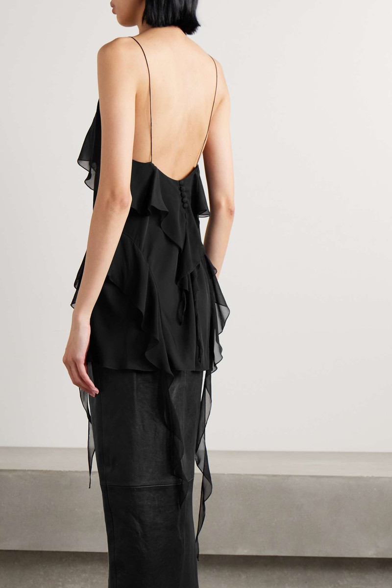 Piet ruffled silk-georgette camisole 3
