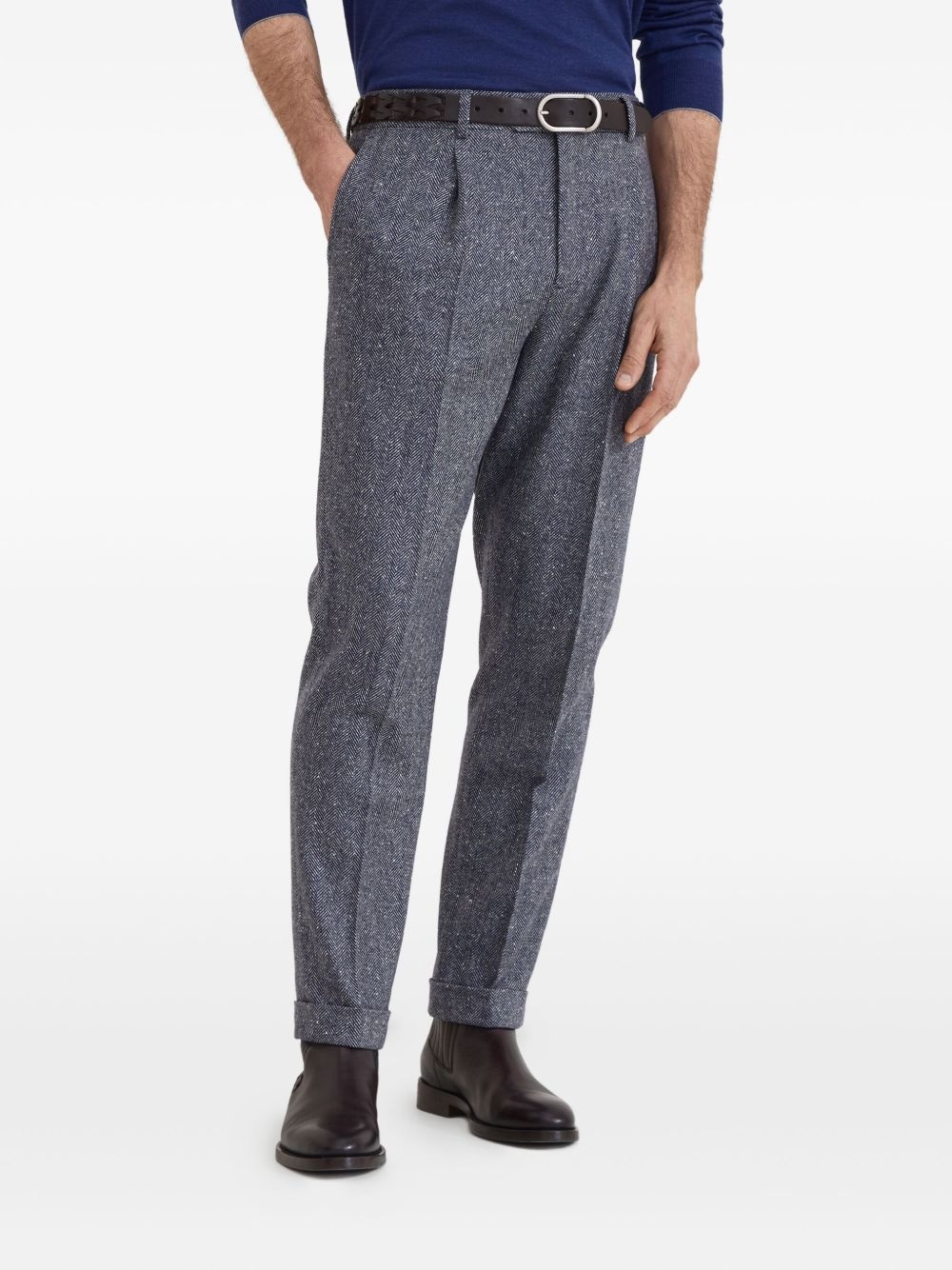 pleated tapered trousers - 3