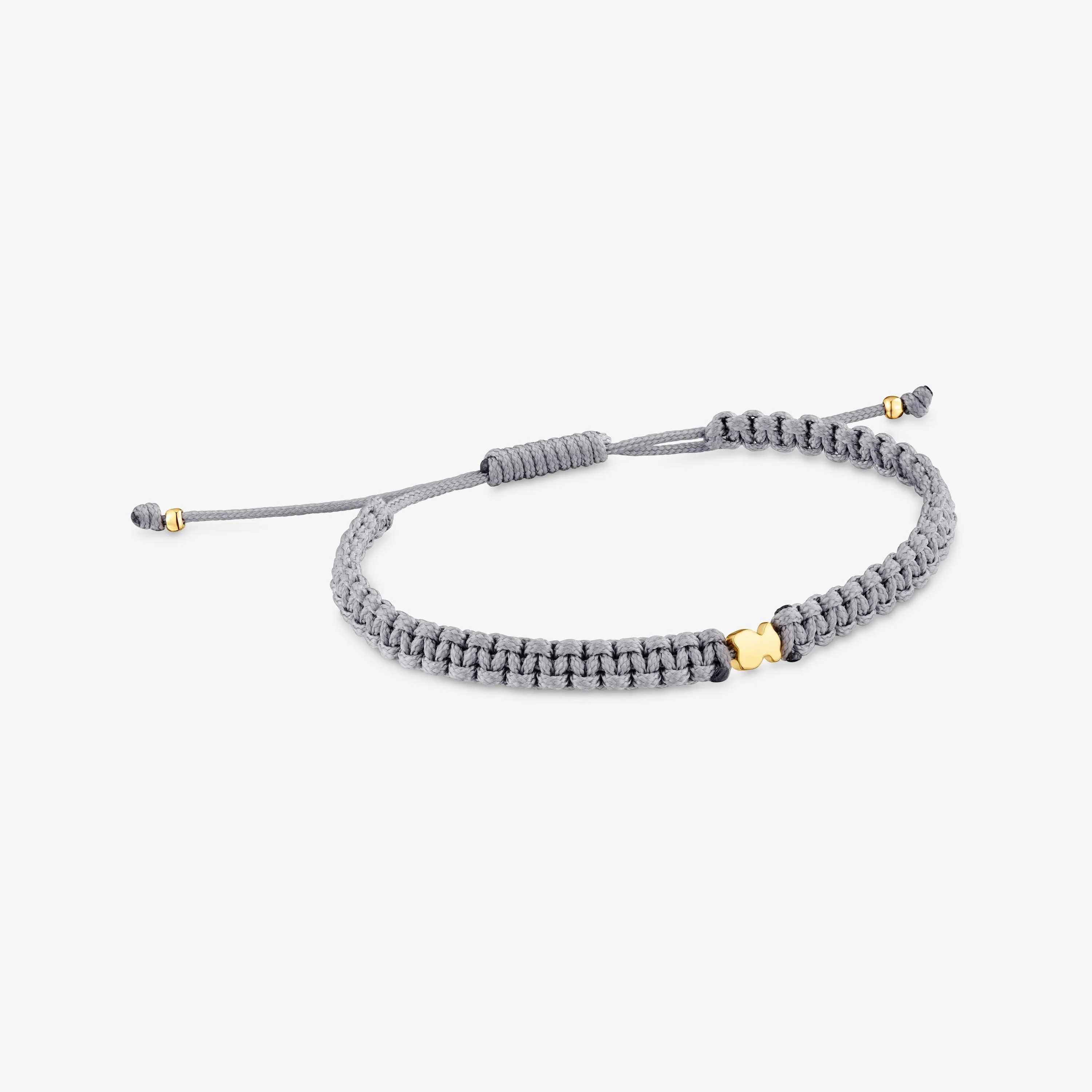 Bear Bracelet with 18K gold vermeil and gray nylon TOUS Motifs - 1