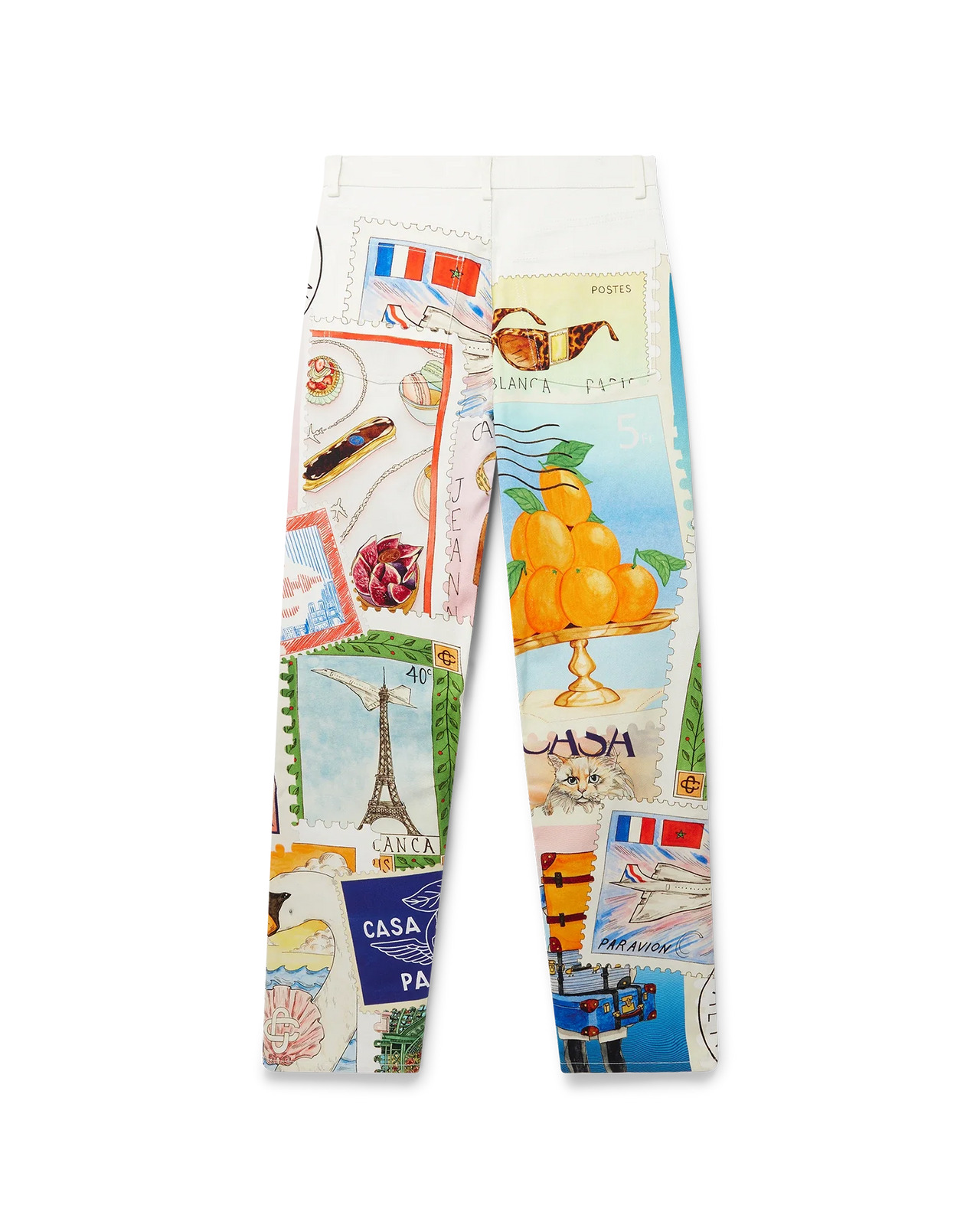 Souvenirs De Vacances Printed Straight Leg Jeans - 4
