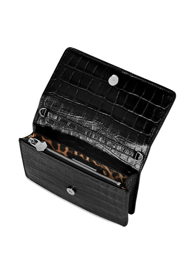 crystal-embellished crocodile-effect clutch 4