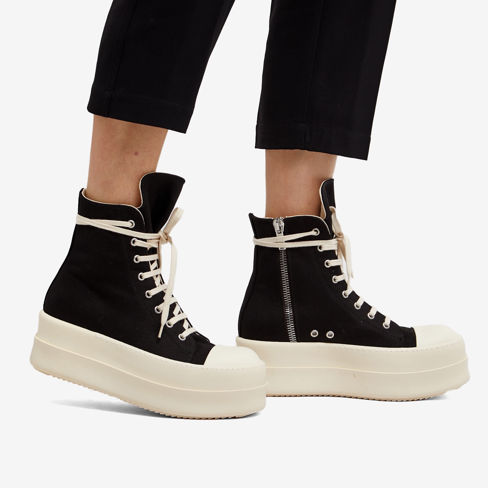 RickOwens DRKSHDW MEGA BUMPER ダブルバンパー40 Rick Owens DRKSHDW Mega Bumper Sneaks Black White (Women's