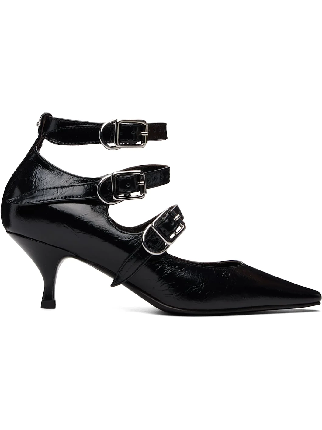 Black Napoli Kitten Heels - 1