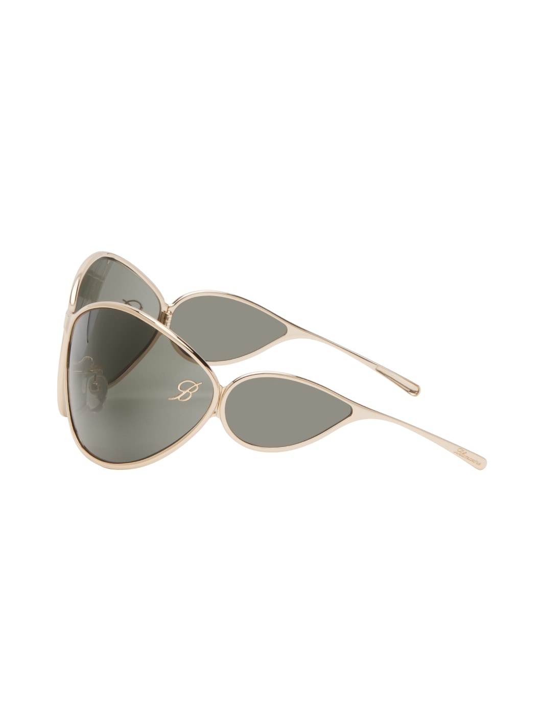 Gold Wraparound Sunglasses - 3