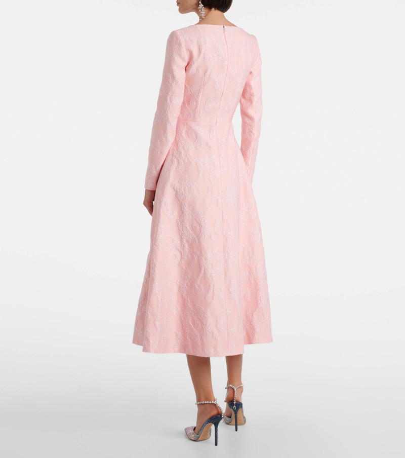 Glenda embroidered crêpe midi dress 3