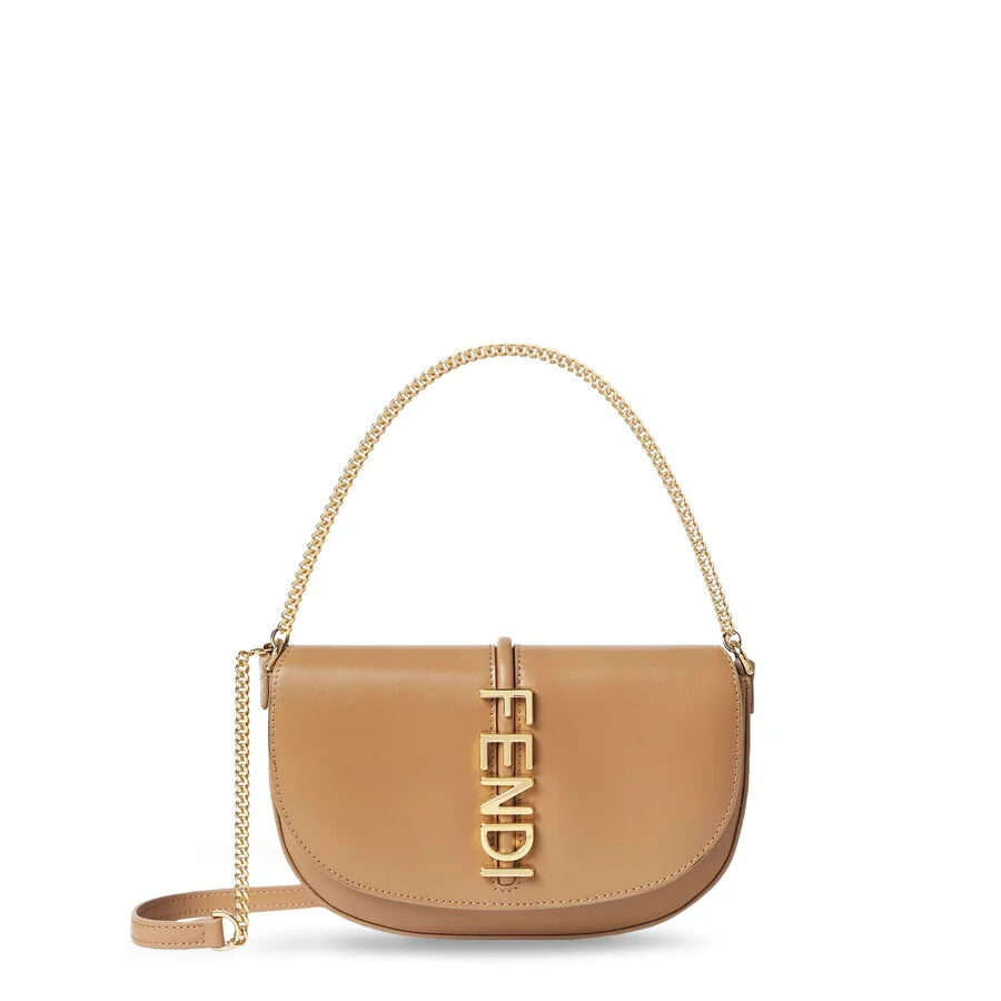 Wallet On Chain Fendigraphy Leather Shoulder Bag - 1