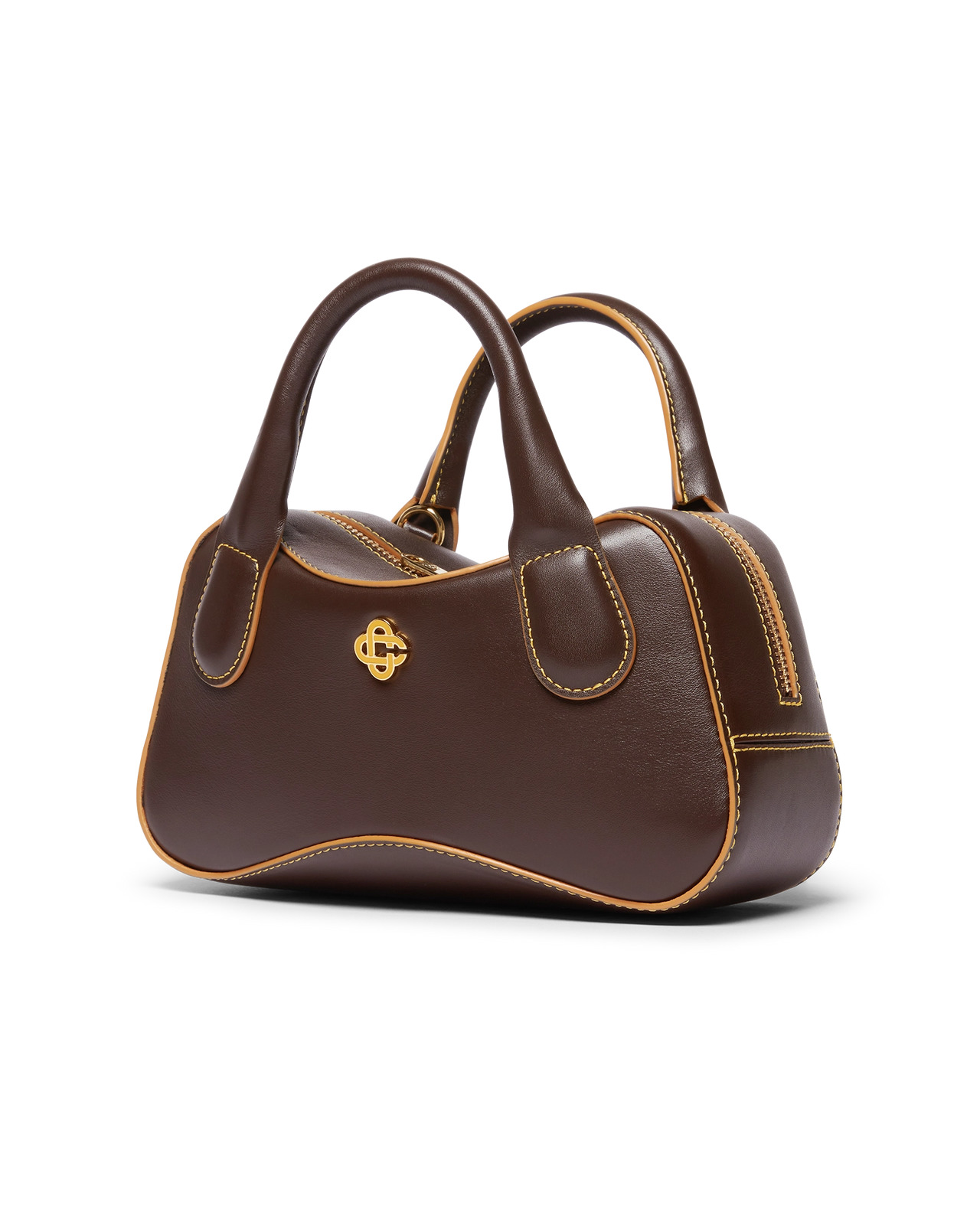 Brown Micro Bowling Bag | Casablanca Paris - 2
