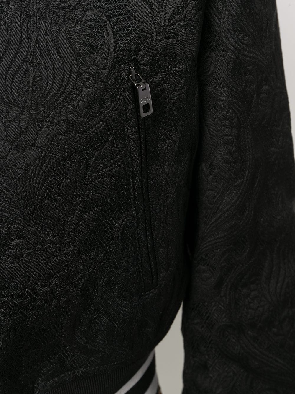 baroque pattern bomber jacket - 5