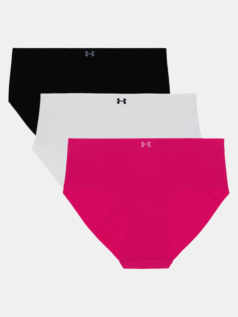 Under Armour Women's UA Essential Stretch 3-Pack Printed No Show Hipster outlook
