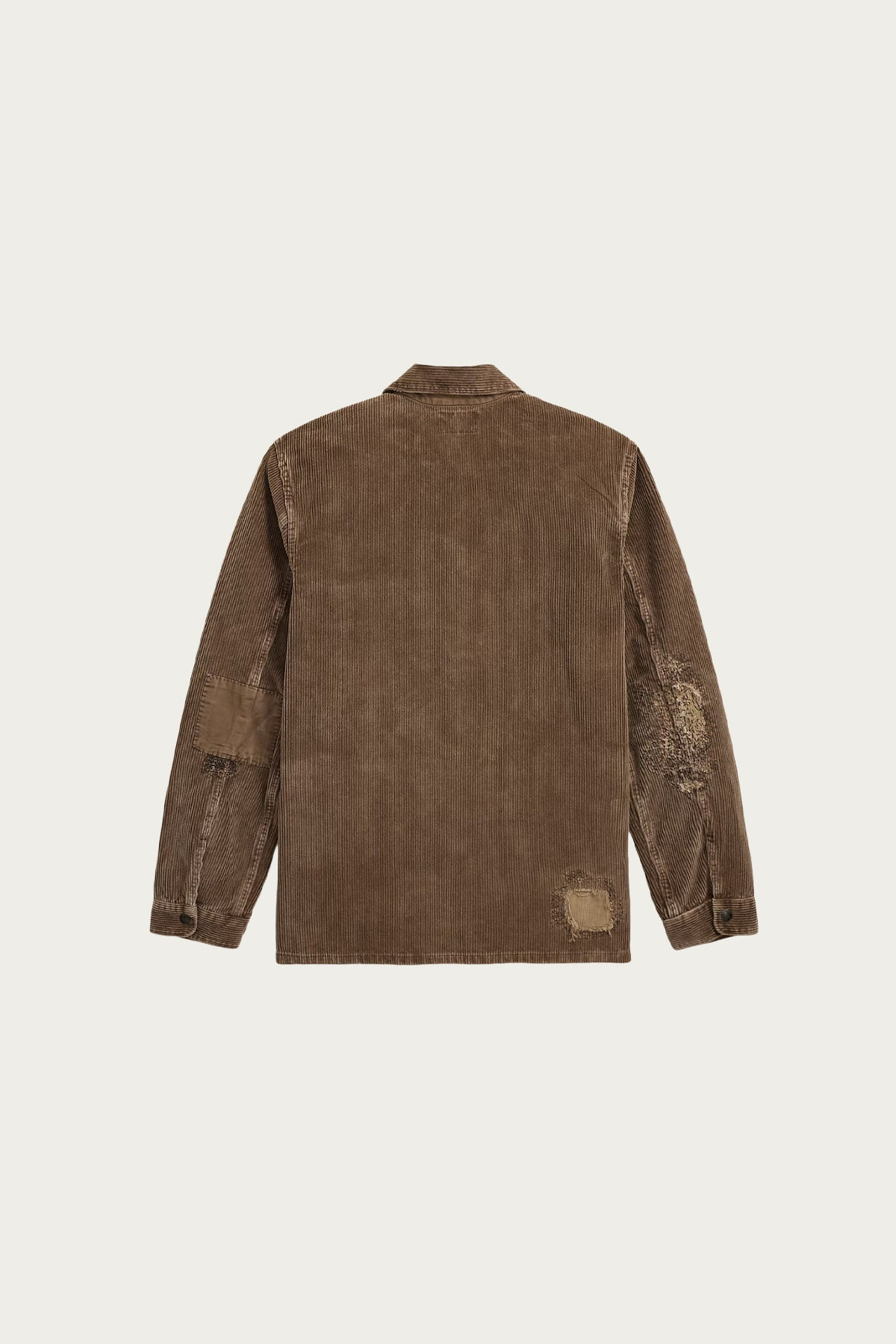 Repaired Corduroy Overshirt - Repaired Brown - 2