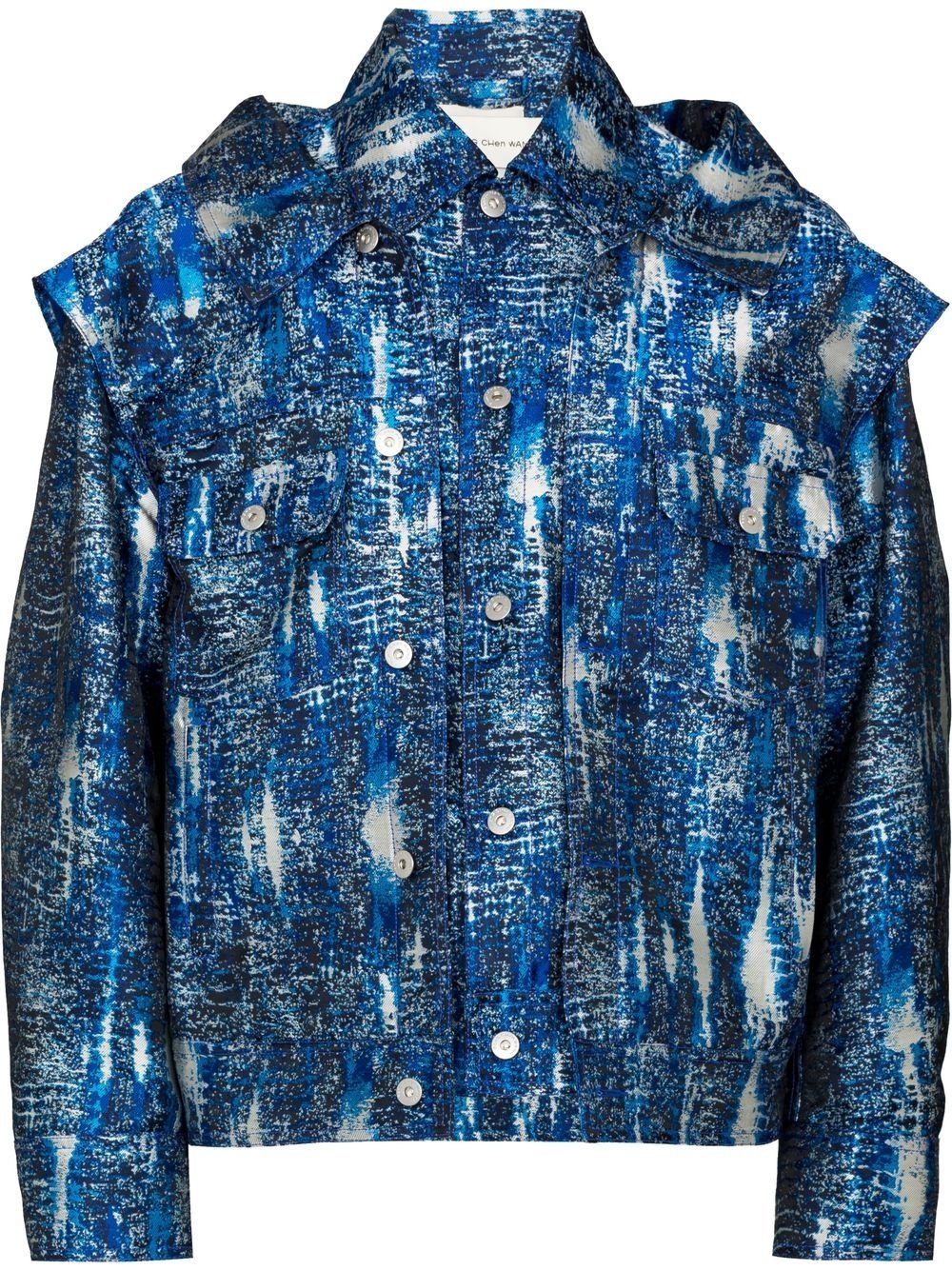 jacquard-patterned jacket - 1