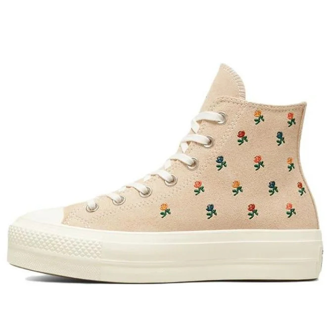 (WMNS) Converse Chuck Taylor All Star Lift Platform High 'Embroidered Roses' A04300C - 1