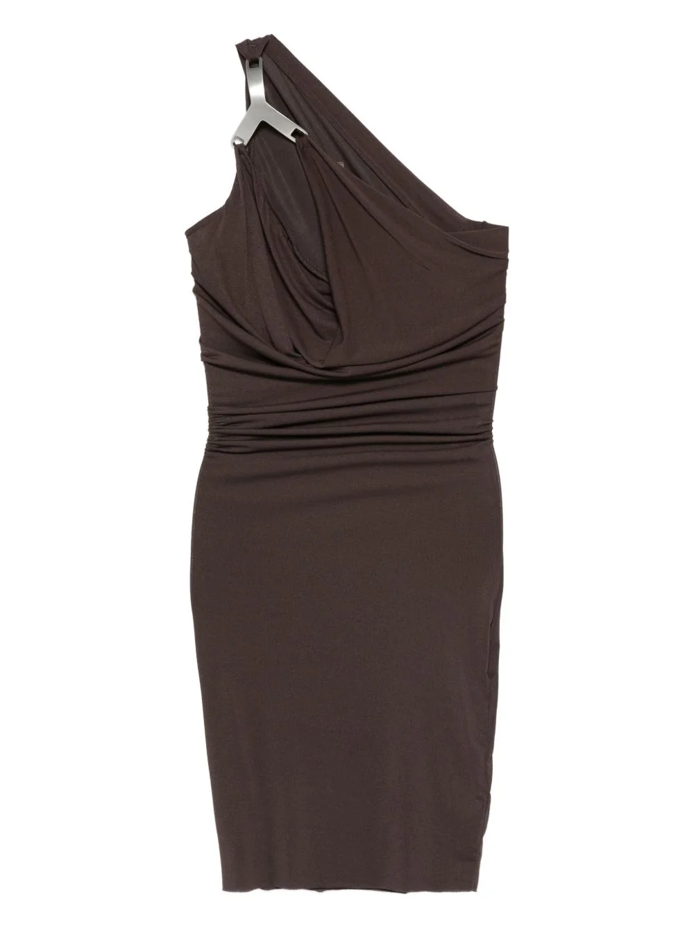one-shoulder draped dress - 1