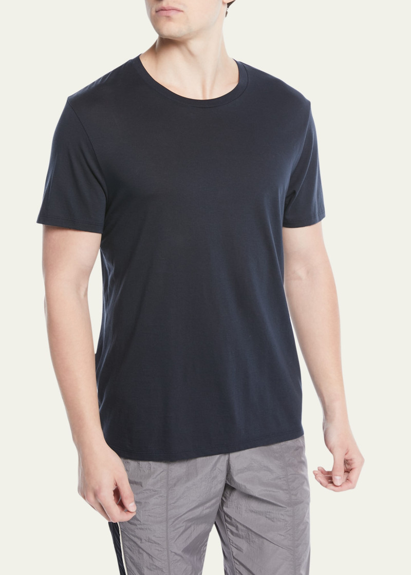 Vince Men's Short-Sleeve Pima Crewneck Jersey T-Shirt, Black outlook
