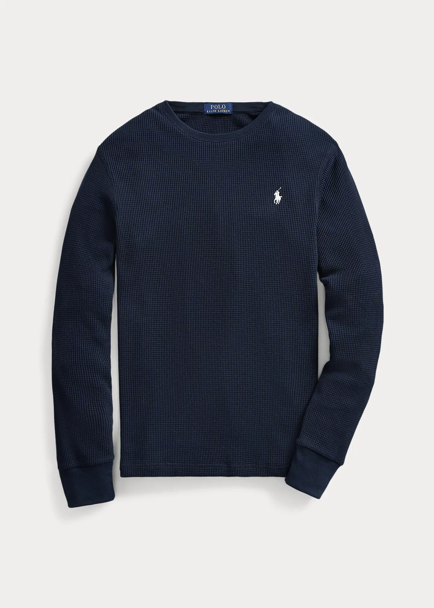 Waffle-Knit Cotton Crewneck - 1