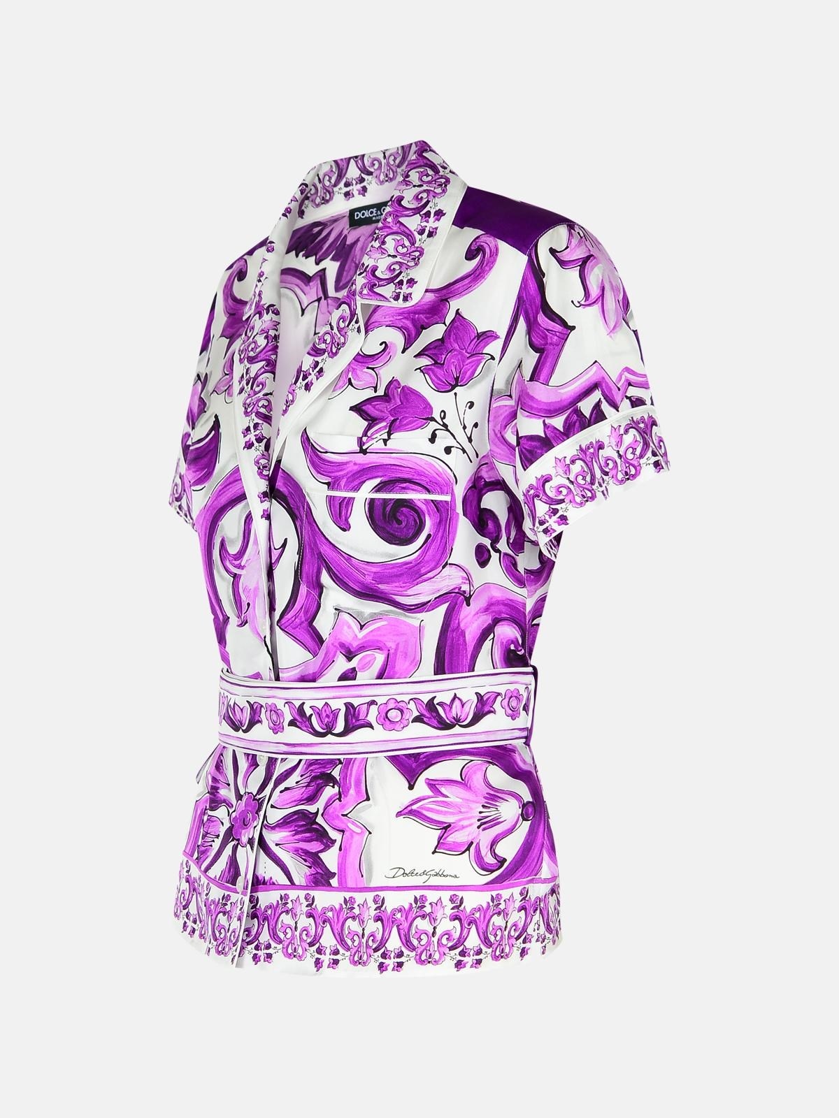 MAJOLICA PRINT SILK TWILL SHIRT - 2